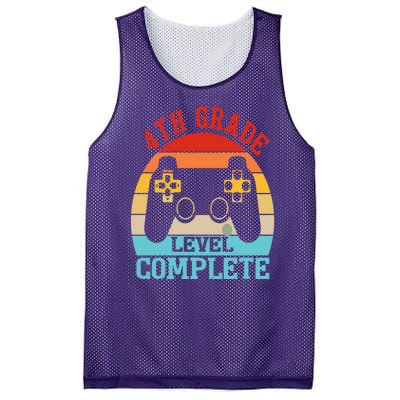 4th Grade Level Complete Last Day Of School Graduation Mesh Reversible Basketball Jersey Tank