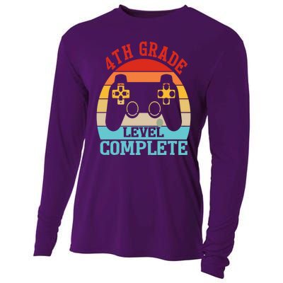 4th Grade Level Complete Last Day Of School Graduation Cooling Performance Long Sleeve Crew