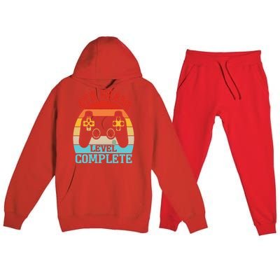 4th Grade Level Complete Last Day Of School Graduation Premium Hooded Sweatsuit Set