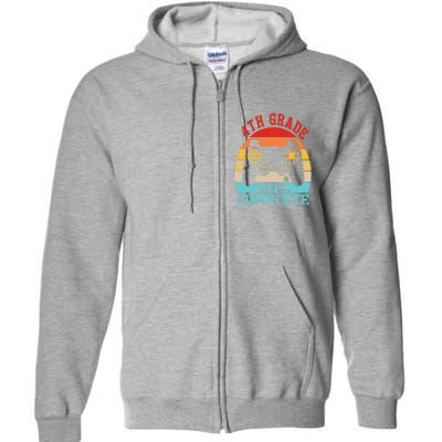 4th Grade Level Complete Last Day Of School Graduation Full Zip Hoodie