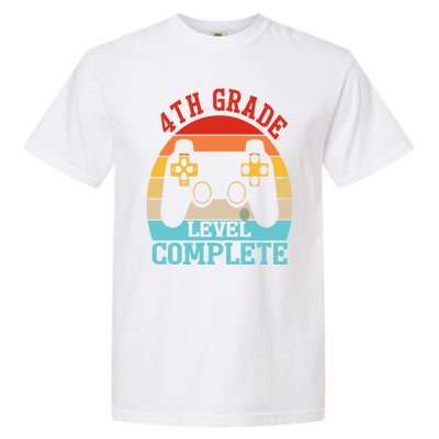 4th Grade Level Complete Last Day Of School Graduation Garment-Dyed Heavyweight T-Shirt