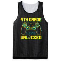 4th Grade Level Unlocked Gamer First Day Of School Boy Mesh Reversible Basketball Jersey Tank