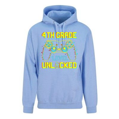 4th Grade Level Unlocked Gamer First Day Of School Boy Unisex Surf Hoodie