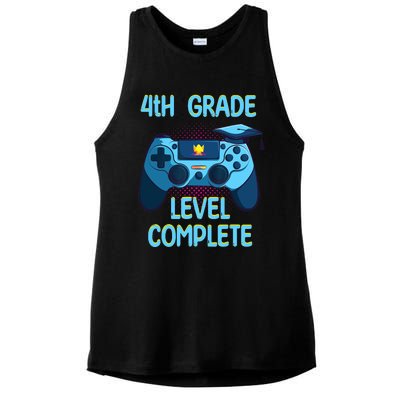 4th Grade Level Complete Last Day Of School funny Graduation Ladies PosiCharge Tri-Blend Wicking Tank