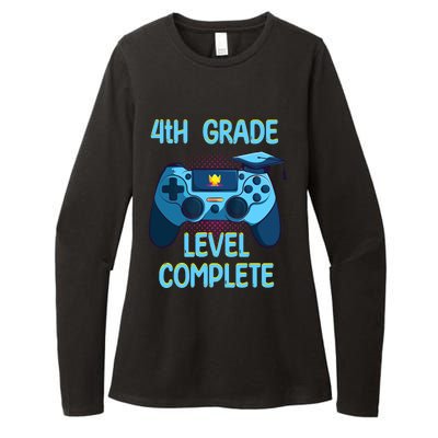 4th Grade Level Complete Last Day Of School funny Graduation Womens CVC Long Sleeve Shirt