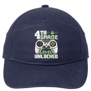 4th Grade Level Unlocked Video Game Back To School Boy 7-Panel Snapback Hat