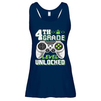 4th Grade Level Unlocked Video Game Back To School Boy Ladies Essential Flowy Tank