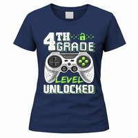 4th Grade Level Unlocked Video Game Back To School Boy Women's T-Shirt