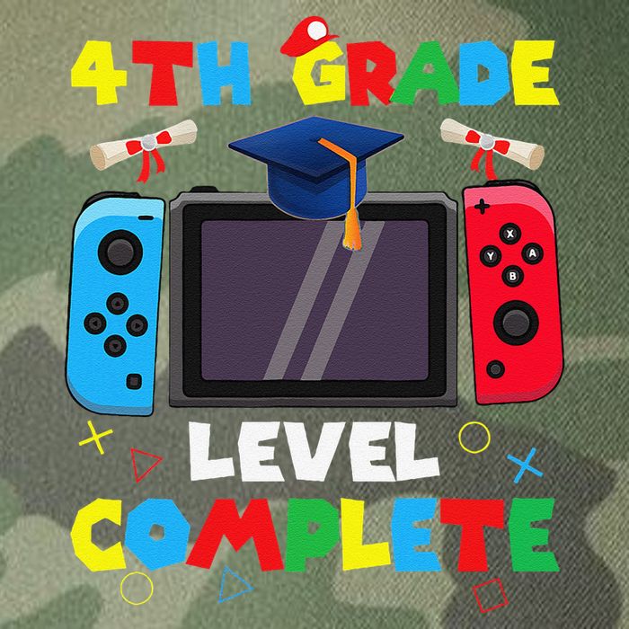 4th Grade Level Complete Graduation Class Of 2024 Boy Gamer Legacy Tie Dye Trucker Hat