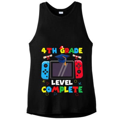 4th Grade Level Complete Graduation Class Of 2024 Boy Gamer Ladies PosiCharge Tri-Blend Wicking Tank
