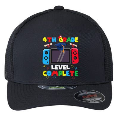 4th Grade Level Complete Graduation Class Of 2024 Boy Gamer Flexfit Unipanel Trucker Cap