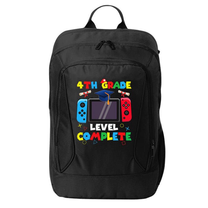 4th Grade Level Complete Graduation Class Of 2024 Boy Gamer City Backpack