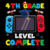 4th Grade Level Complete Graduation Class Of 2024 Boy Gamer Backpack