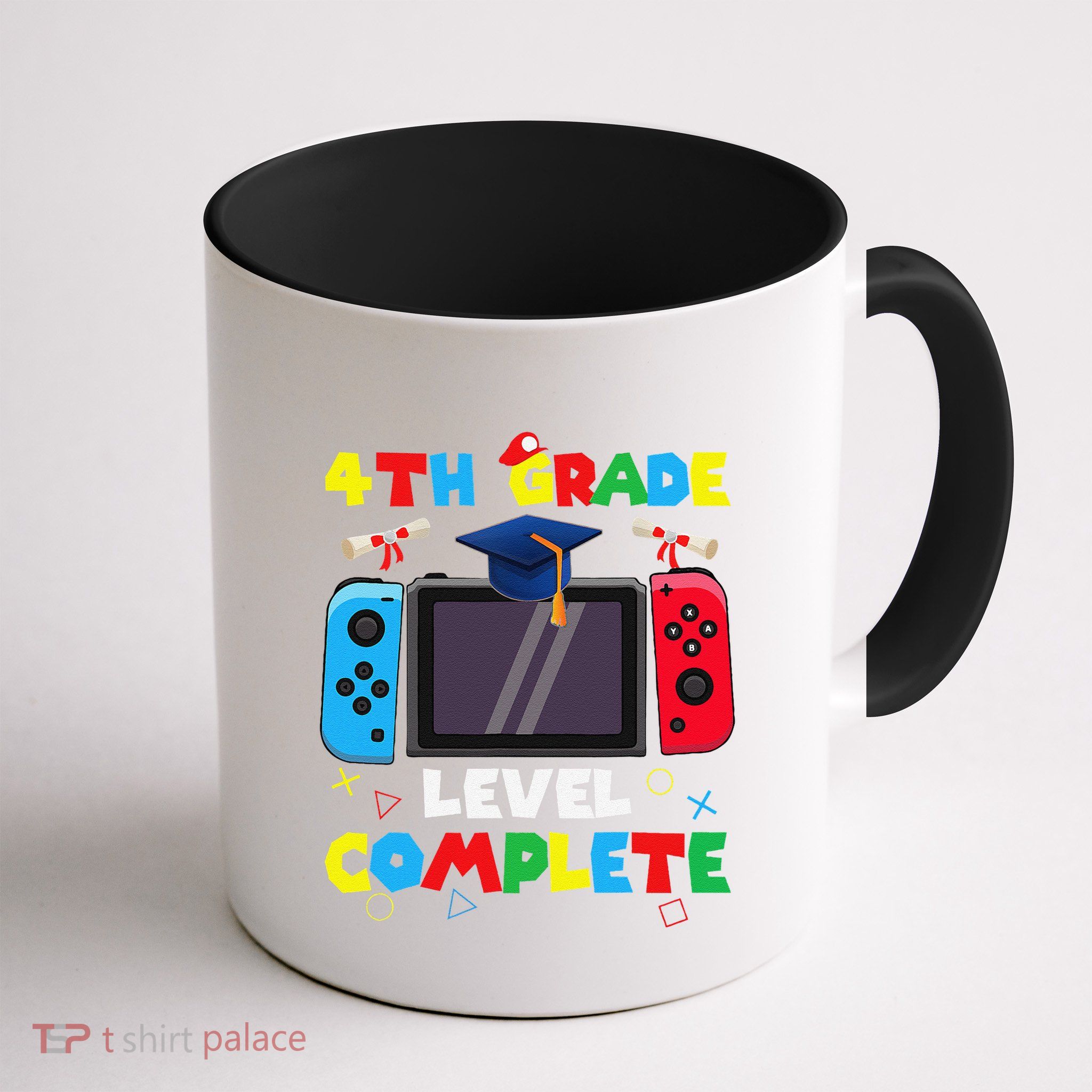 4th Grade Level Complete Graduation Class Of 2024 Boy Gamer Mug