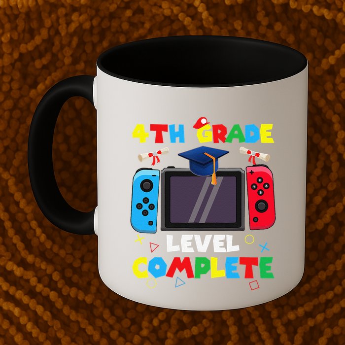 4th Grade Level Complete Graduation Class Of 2024 Boy Gamer Mug