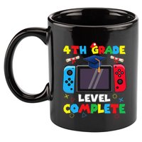 4th Grade Level Complete Graduation Class Of 2024 Boy Gamer 11oz C Handle Ceramic Mug