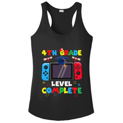 4th Grade Level Complete Graduation Class Of 2024 Boy Gamer Ladies PosiCharge Competitor Racerback Tank