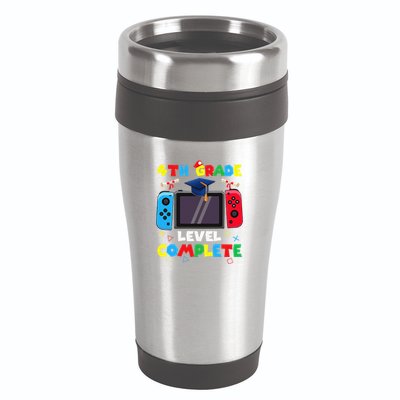 4th Grade Level Complete Graduation Class Of 2024 Boy Gamer 16oz Travel Tumbler
