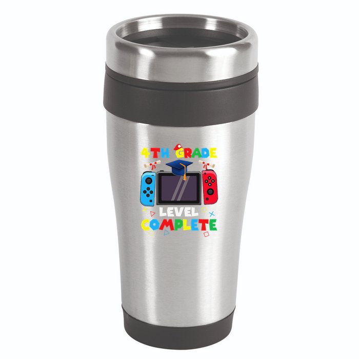 4th Grade Level Complete Graduation Class Of 2024 Boy Gamer 16oz Travel Tumbler