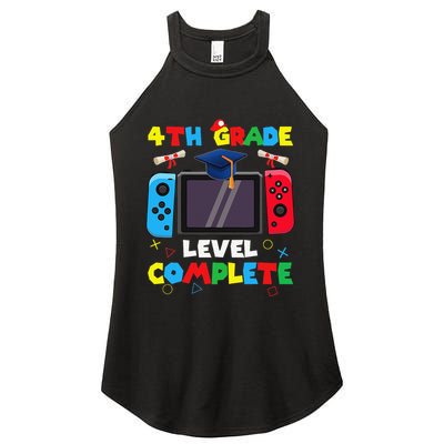 4th Grade Level Complete Graduation Class Of 2024 Boy Gamer Women's Perfect Tri Rocker Tank