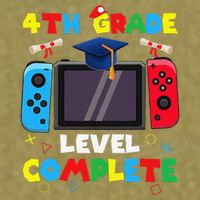 4th Grade Level Complete Graduation Class Of 2024 Boy Gamer Garment-Dyed Women's Muscle Tee