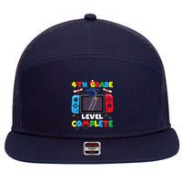 4th Grade Level Complete Graduation Class Of 2024 Boy Gamer 7 Panel Mesh Trucker Snapback Hat
