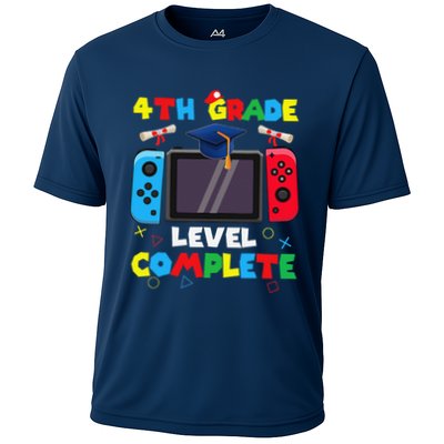 4th Grade Level Complete Graduation Class Of 2024 Boy Gamer Performance Shirt