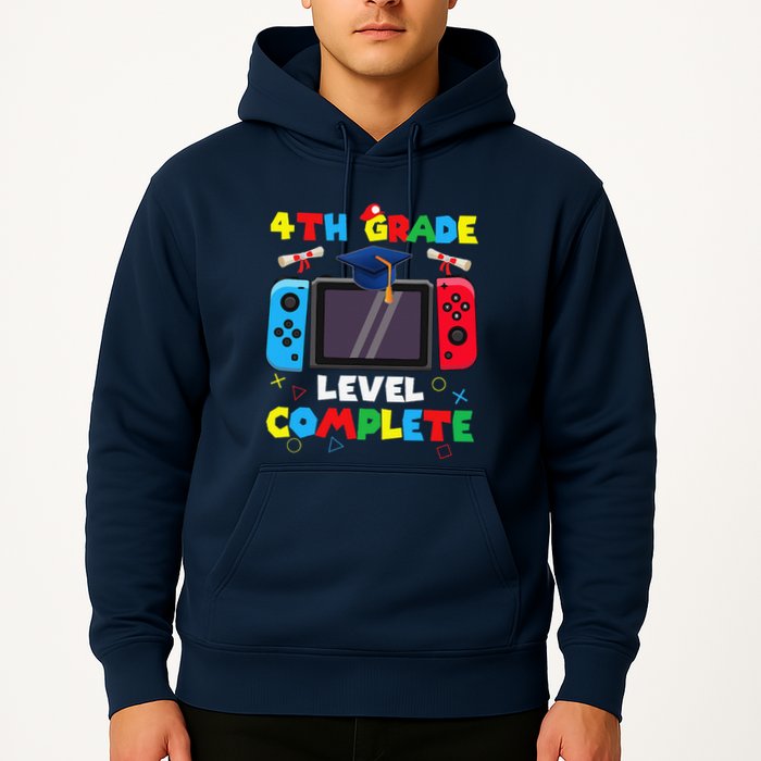 4th Grade Level Complete Graduation Class Of 2024 Boy Gamer Hoodie