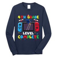 4th Grade Level Complete Graduation Class Of 2024 Boy Gamer Long Sleeve Shirt