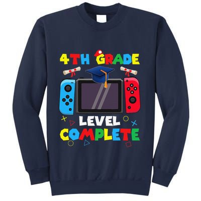 4th Grade Level Complete Graduation Class Of 2024 Boy Gamer Sweatshirt