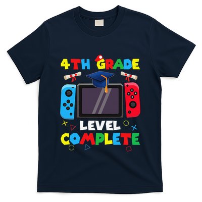 4th Grade Level Complete Graduation Class Of 2024 Boy Gamer T-Shirt