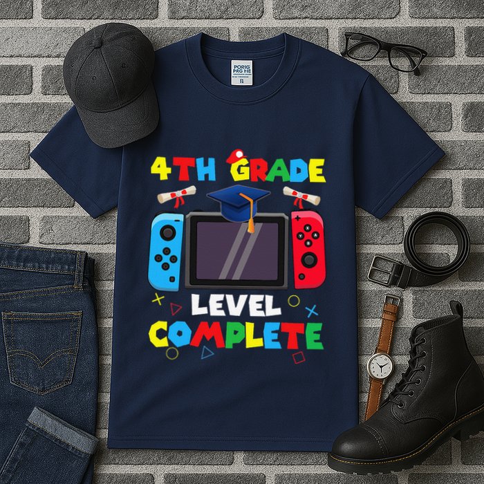 4th Grade Level Complete Graduation Class Of 2024 Boy Gamer Tall T-Shirt