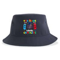 4th Grade Level Complete Graduation Class Of 2024 Boy Gamer Sustainable Bucket Hat