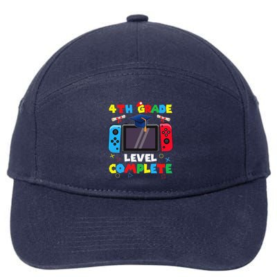 4th Grade Level Complete Graduation Class Of 2024 Boy Gamer 7-Panel Snapback Hat