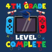 4th Grade Level Complete Graduation Class Of 2024 Boy Gamer 16 in Basic Backpack