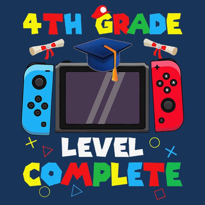 4th Grade Level Complete Graduation Class Of 2024 Boy Gamer 16 in Basic Backpack