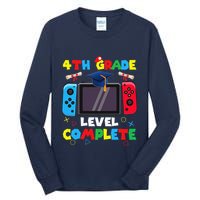 4th Grade Level Complete Graduation Class Of 2024 Boy Gamer Tall Long Sleeve T-Shirt