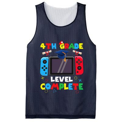 4th Grade Level Complete Graduation Class Of 2024 Boy Gamer Mesh Reversible Basketball Jersey Tank