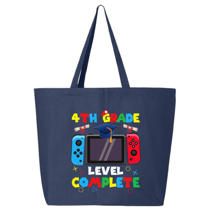 4th Grade Level Complete Graduation Class Of 2024 Boy Gamer 25L Jumbo Tote