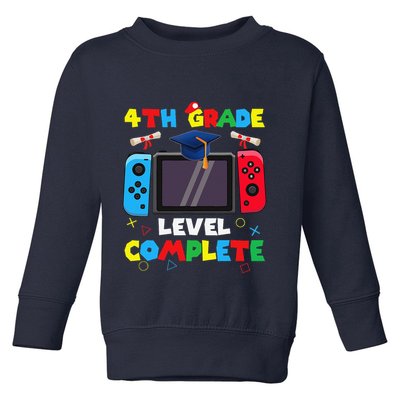 4th Grade Level Complete Graduation Class Of 2024 Boy Gamer Toddler Sweatshirt