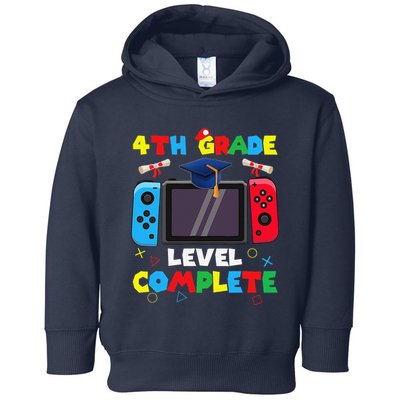 4th Grade Level Complete Graduation Class Of 2024 Boy Gamer Toddler Hoodie