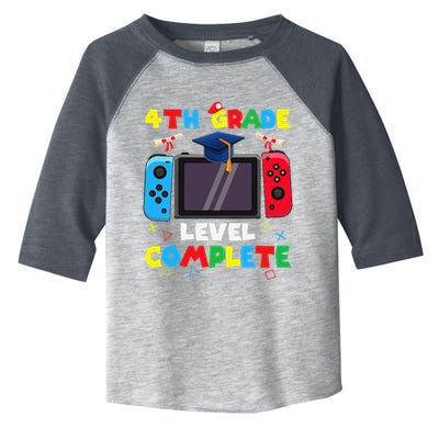 4th Grade Level Complete Graduation Class Of 2024 Boy Gamer Toddler Fine Jersey T-Shirt