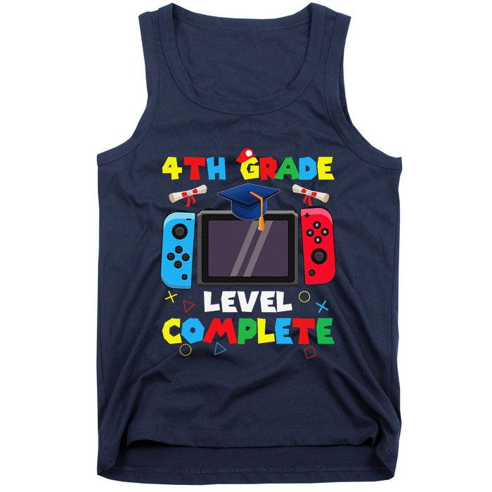 4th Grade Level Complete Graduation Class Of 2024 Boy Gamer Tank Top