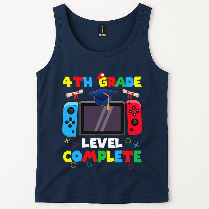4th Grade Level Complete Graduation Class Of 2024 Boy Gamer Tank Top
