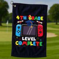 4th Grade Level Complete Graduation Class Of 2024 Boy Gamer Golf Towel