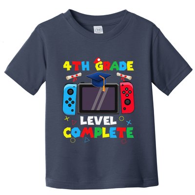 4th Grade Level Complete Graduation Class Of 2024 Boy Gamer Toddler T-Shirt