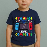 4th Grade Level Complete Graduation Class Of 2024 Boy Gamer Toddler T-Shirt