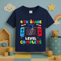 4th Grade Level Complete Graduation Class Of 2024 Boy Gamer Toddler T-Shirt
