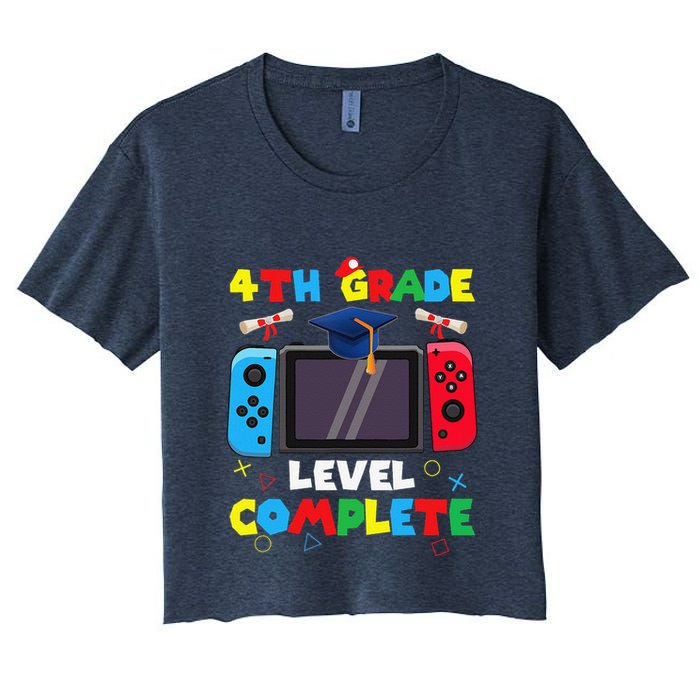 4th Grade Level Complete Graduation Class Of 2024 Boy Gamer Crop Top