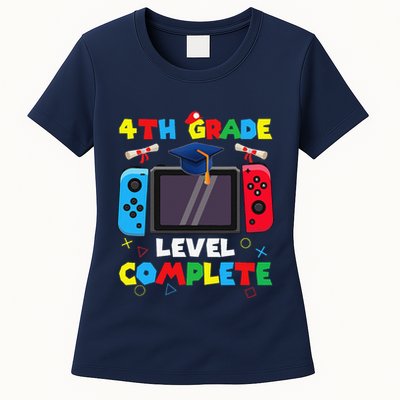 4th Grade Level Complete Graduation Class Of 2024 Boy Gamer Womens T-Shirt